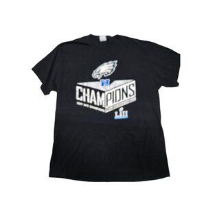 Philadelphia Eagles NFC Champions T-Shirt XL Black Port & Company 2017 LII Cotto